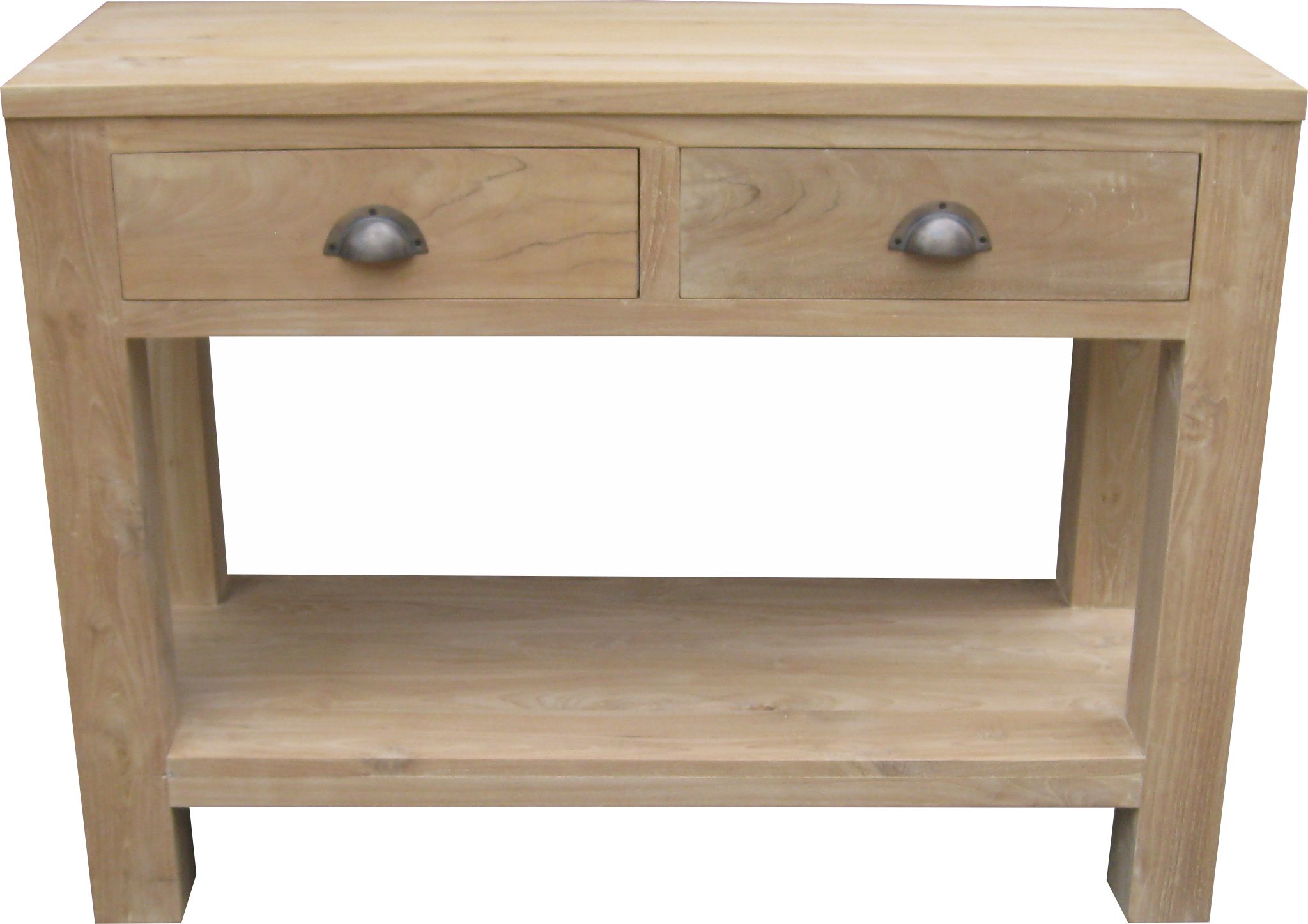 H 005 Side Table 2 Drawers Fullwood 100x40x75 De tuin van Eden