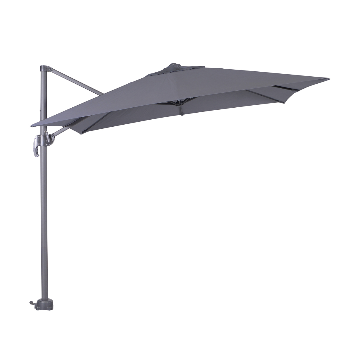 reactie Conceit Begunstigde Aluminium zwevende parasol kleur donkergrijs 2,5 x 2,5 m. promo € 229 - De  tuin van Eden