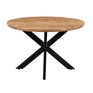 Tafel mango metaal rond